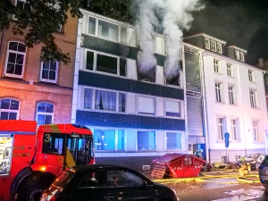 Wohnungsbrand im Evakuierungsbereich in der Bernstraße